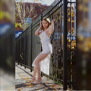 Purple marble slip dress